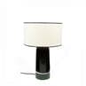 SICILIA Vert / Noir Lampe à poser Céramique & Coton H57,5cm